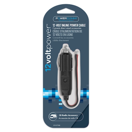 Powercomm CB 12v Plug w 4in Leads 215-57102